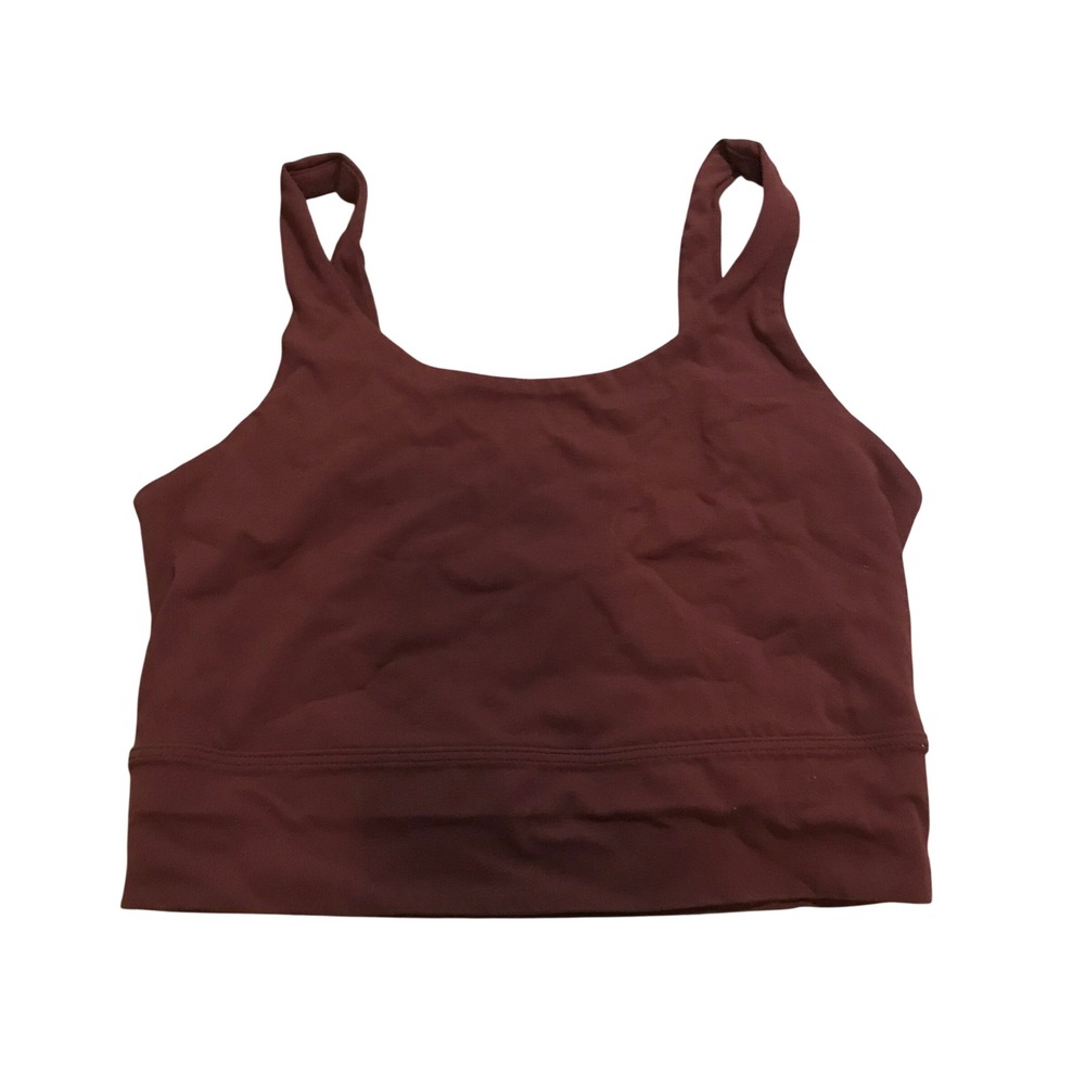 Nike Dri-FIT Womens Longline Sports Bra Burgundy Red Square Neck Size‎ S Small